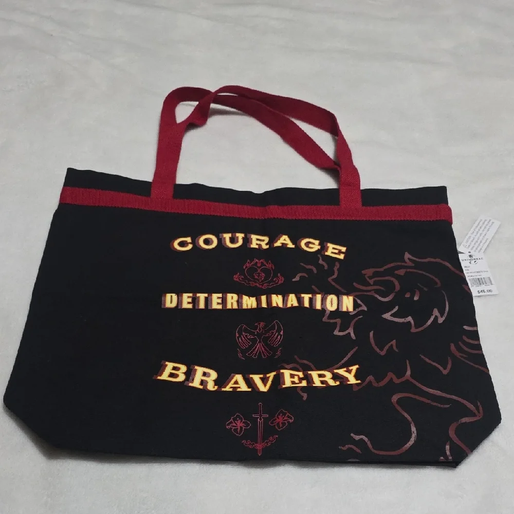Universal‎ Courage Tote Bag - Black and Red